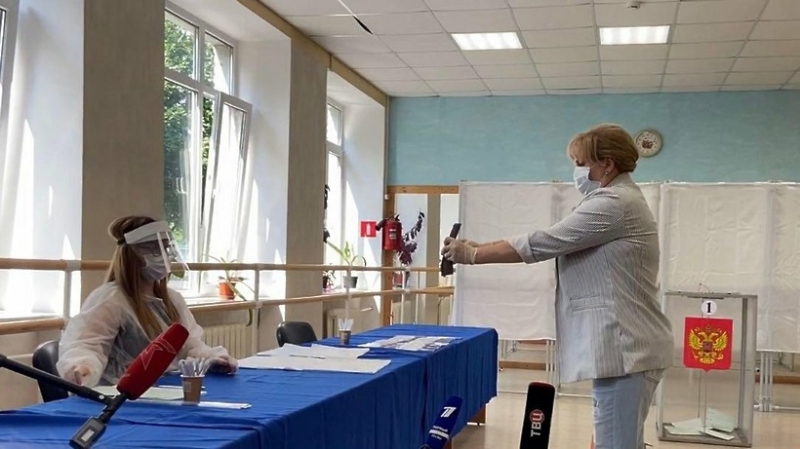 Элла Памфилова проголосовала по поправкам в Конституцию РФ на избирательном участке в Истре
