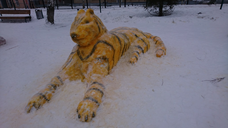 Виктория Олейникова поблагодарила создателей снежных фигур