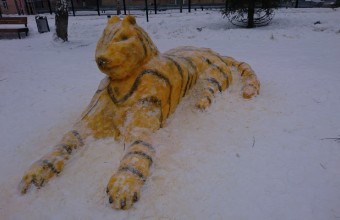 Виктория Олейникова поблагодарила создателей снежных фигур